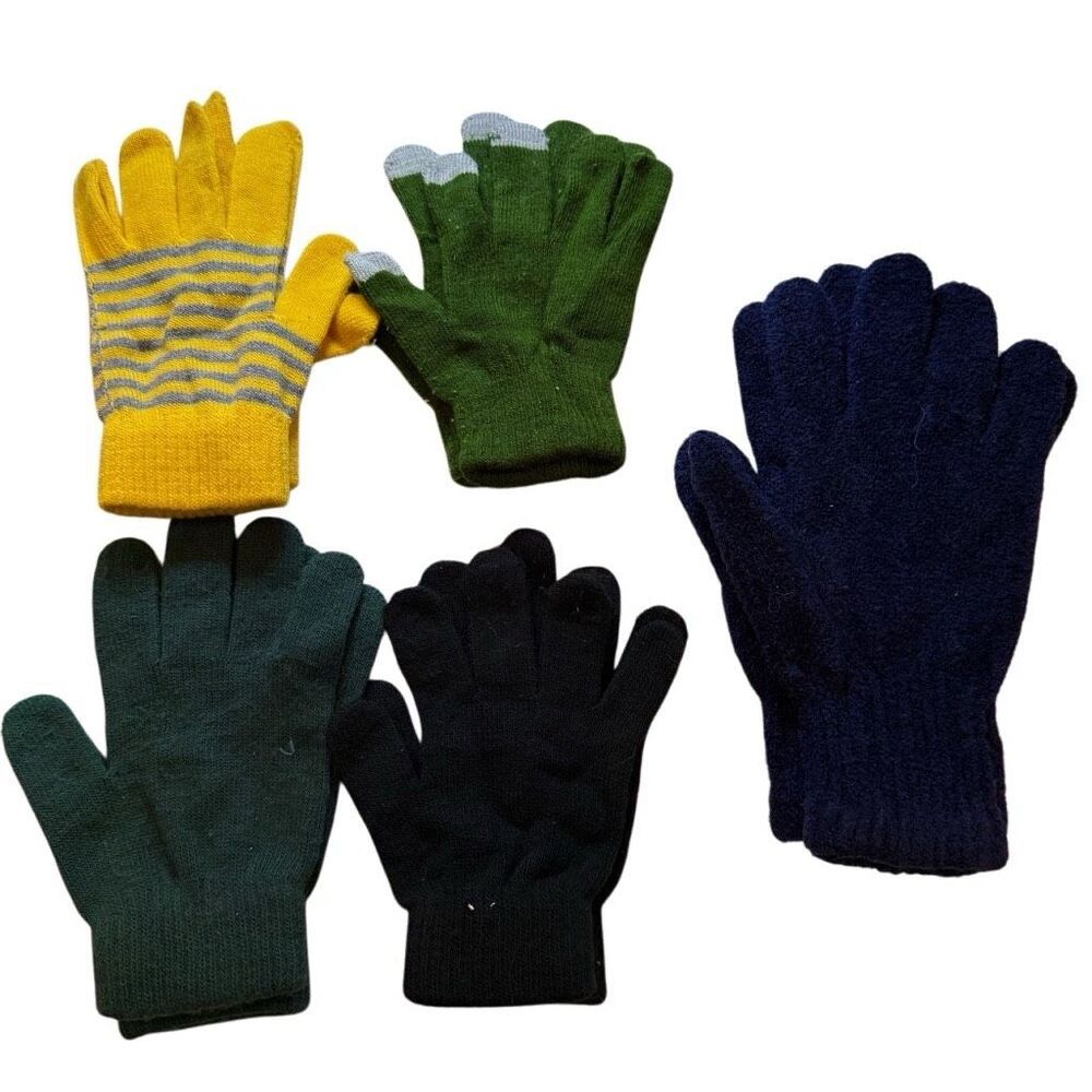Set of 5 pairs of slip on gloves